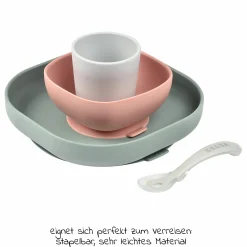 4-tlg. Silikon-Geschirr-Set - Eukalyptus