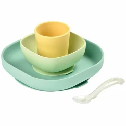 4-tlg. Silikon-Geschirr-Set - Gelb