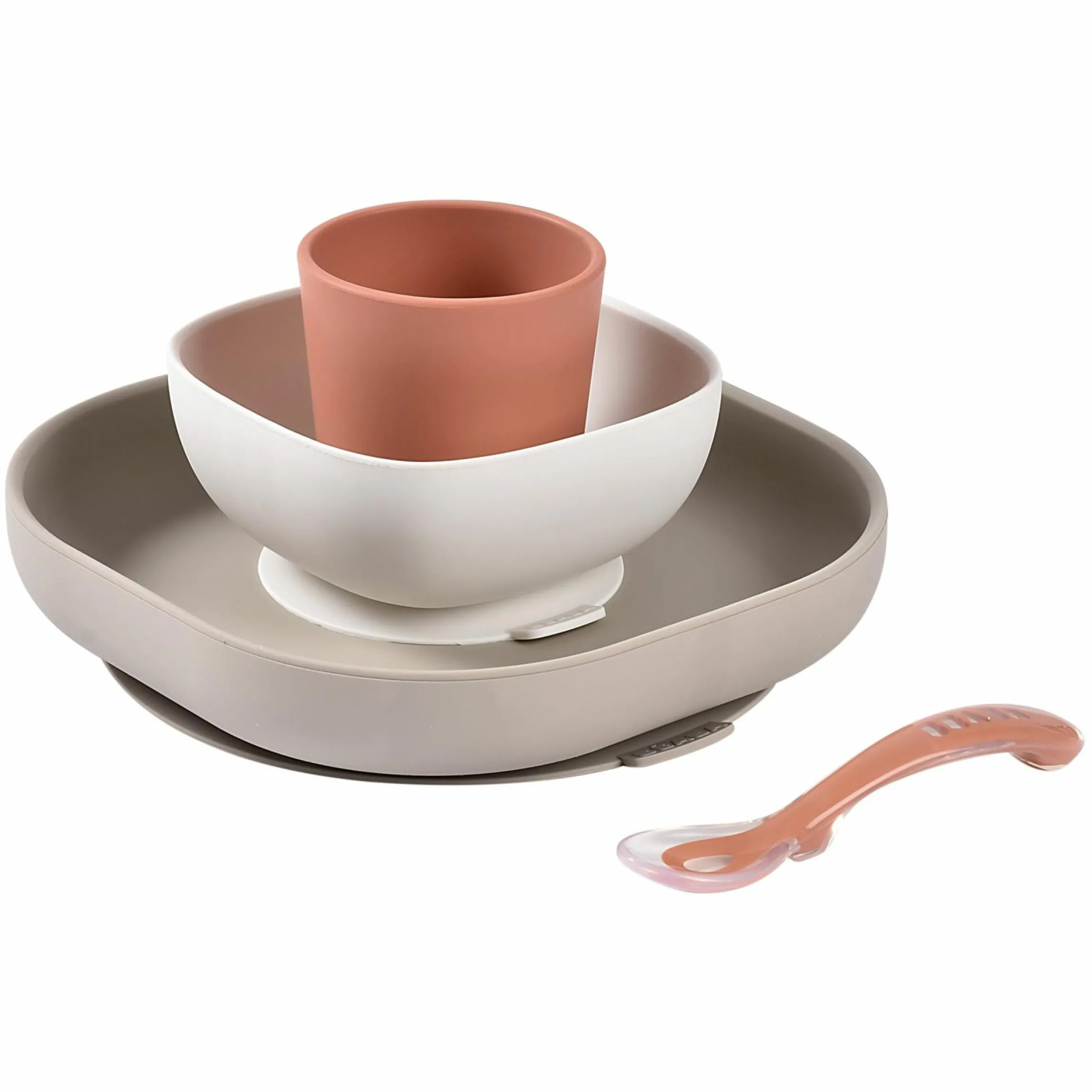 4-tlg. Silikon-Geschirr-Set - Terracotta