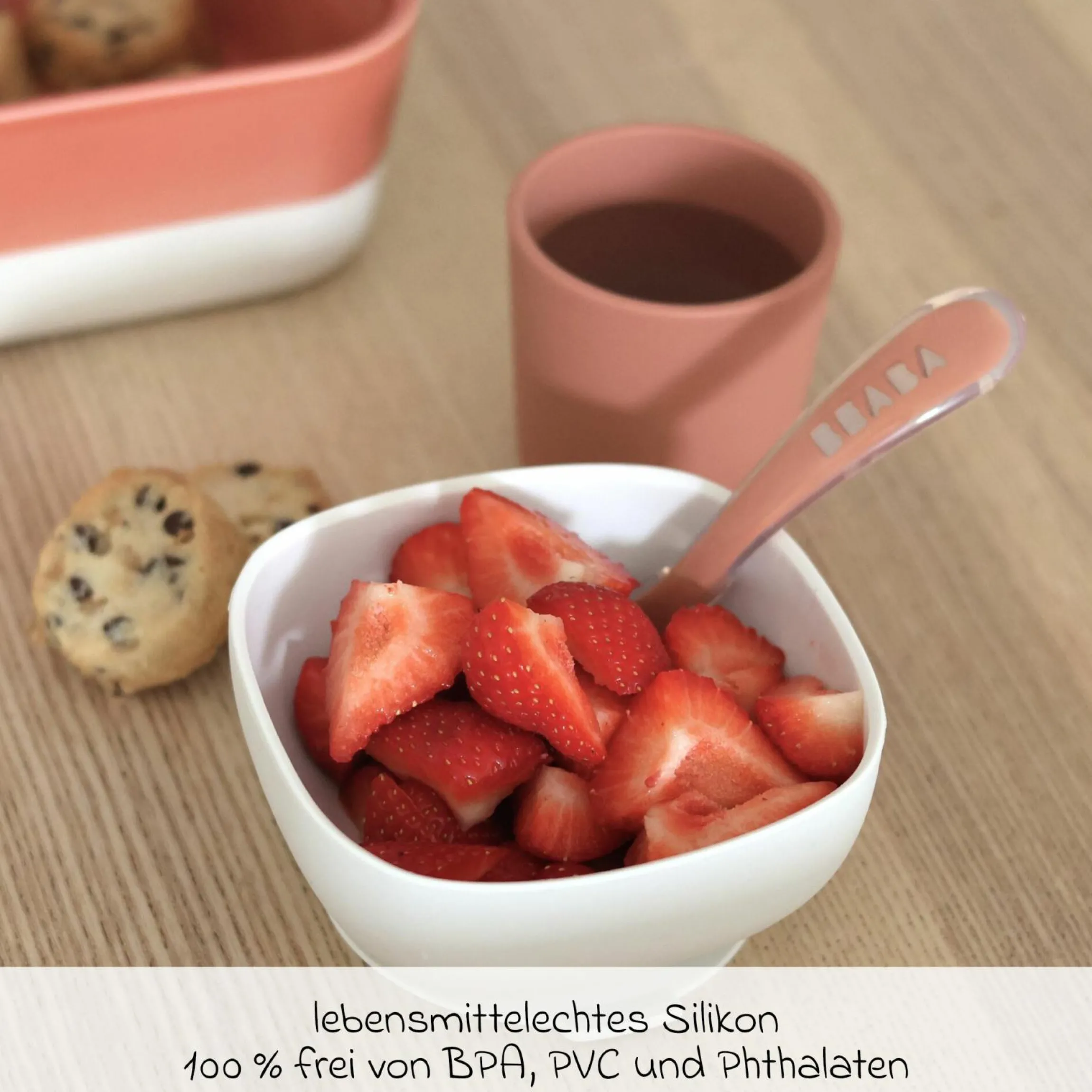 4-tlg. Silikon-Geschirr-Set - Terracotta