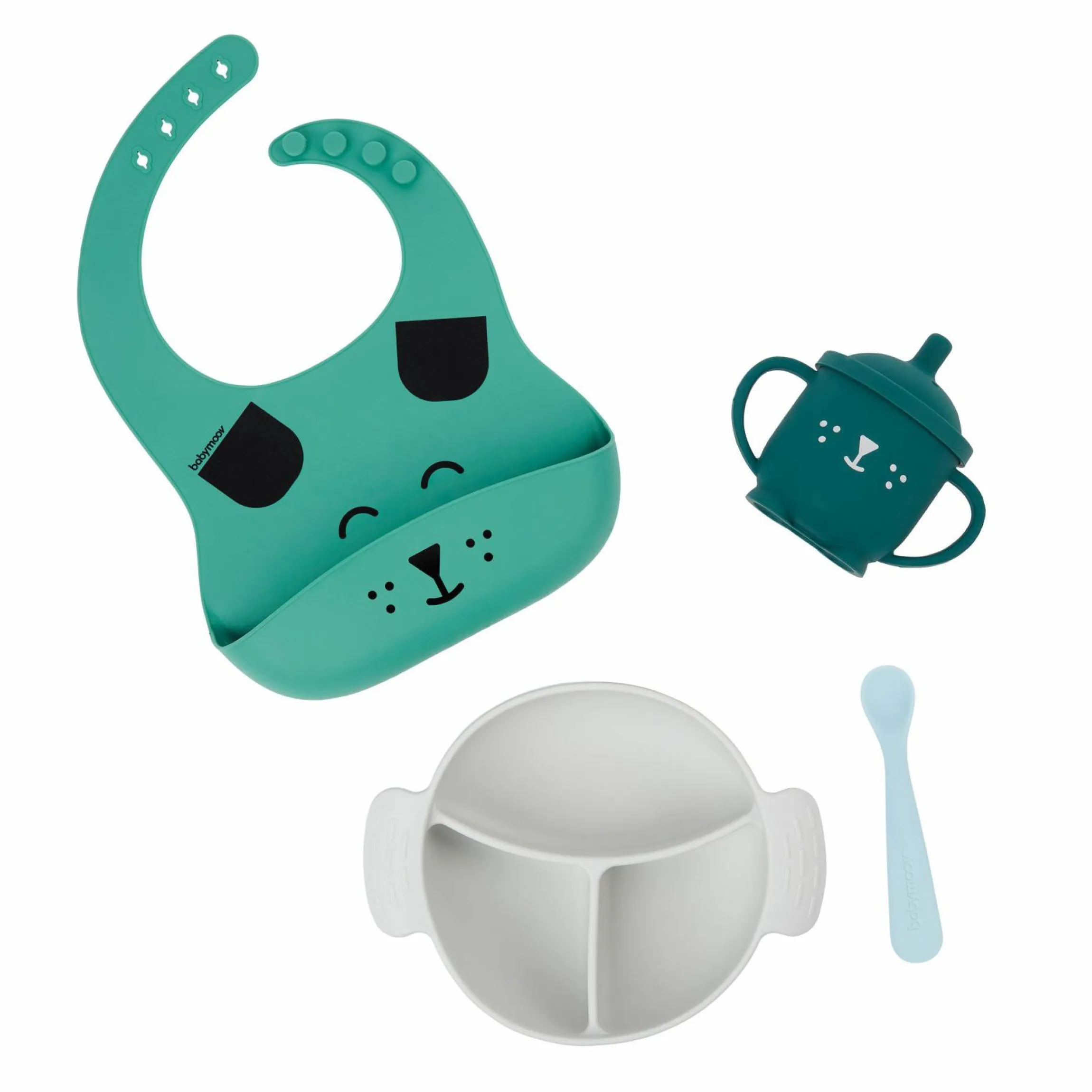 4-tlg. Silikon-Geschirr-Set Learn'ISY - Dog