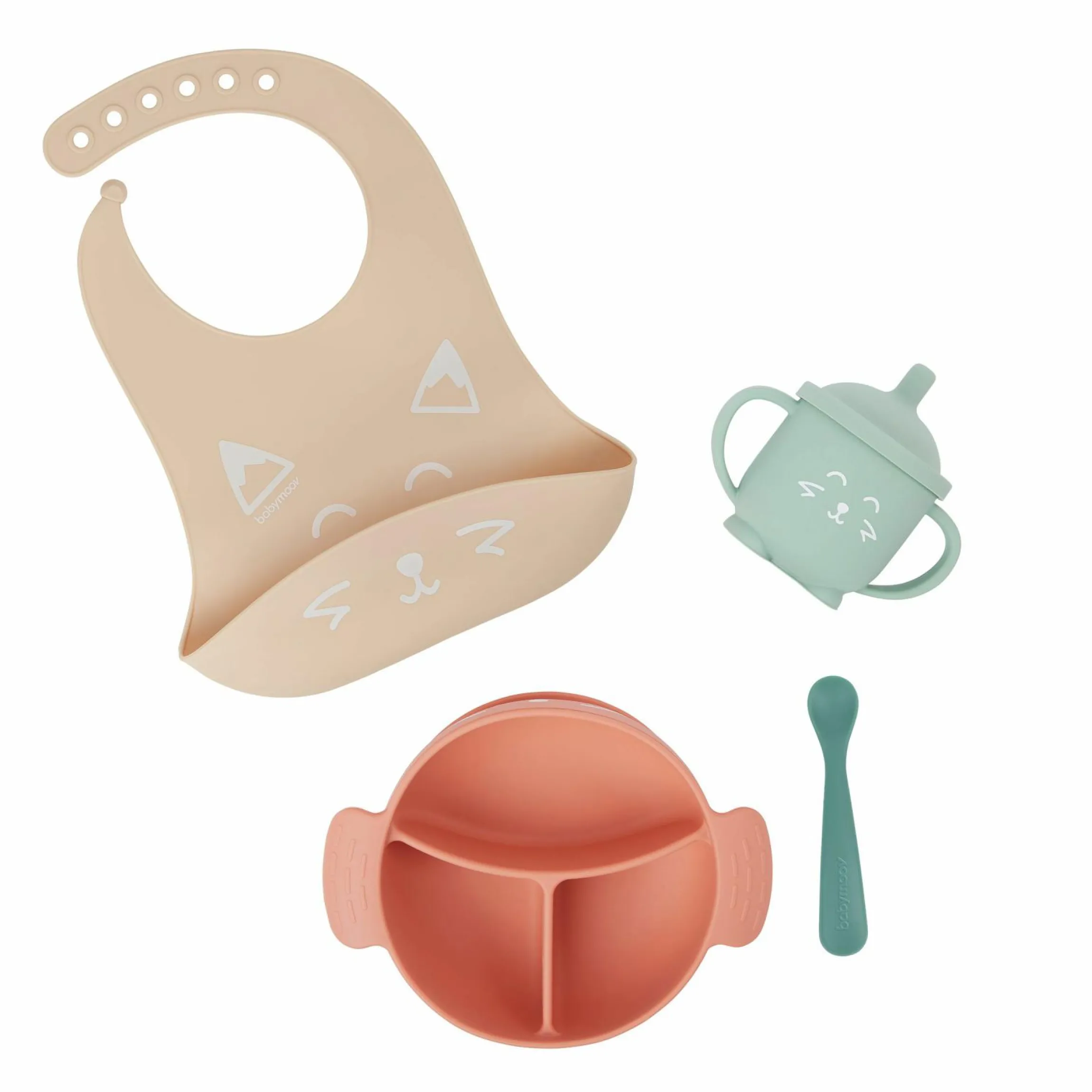 4-tlg. Silikon-Geschirr-Set Learn'ISY - Fox