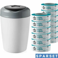 14-tlg. Simplee Sangenic Sparset - Windeleimer + 13 Nachfüllkassetten