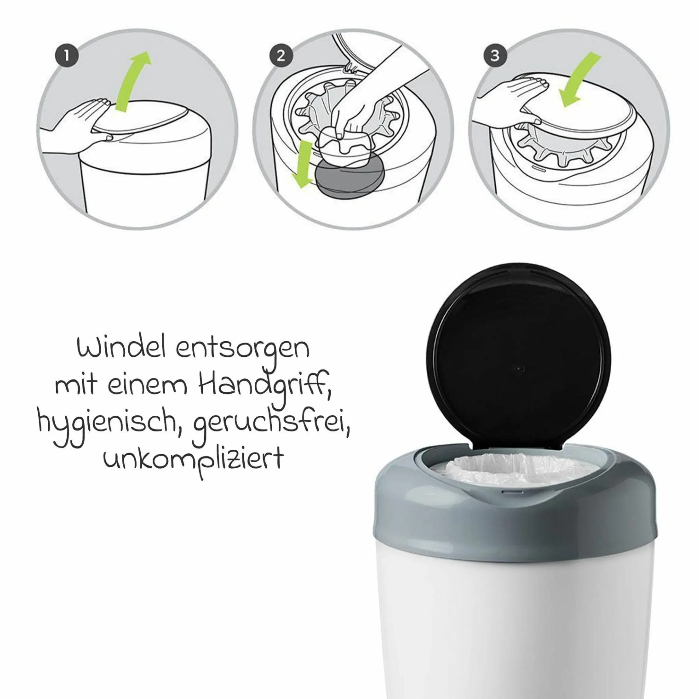 14-tlg. Simplee Sangenic Sparset - Windeleimer + 13 Nachfüllkassetten