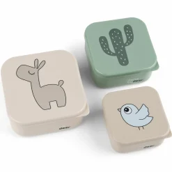 3-tlg. Snackboxen-Set - Lalee - Sand / Grün
