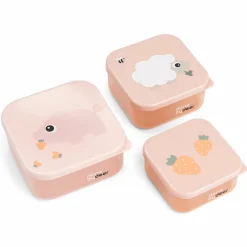 3-tlg. Snackboxen-Set - Tiny Farm - Powder