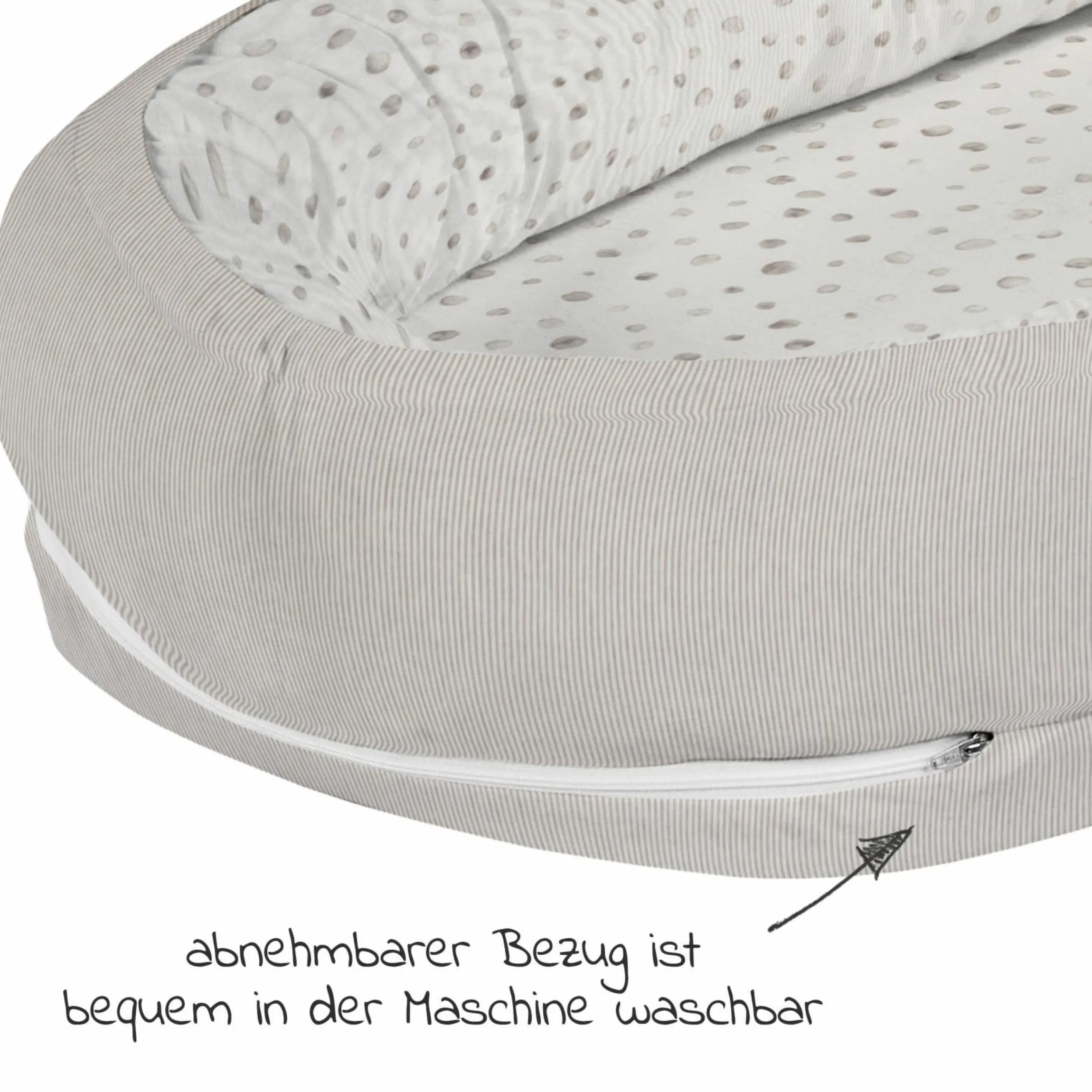 2-tlg. Sparset Stubenwagen Birthe + Schlummer-Nestchen - Auqa Dot