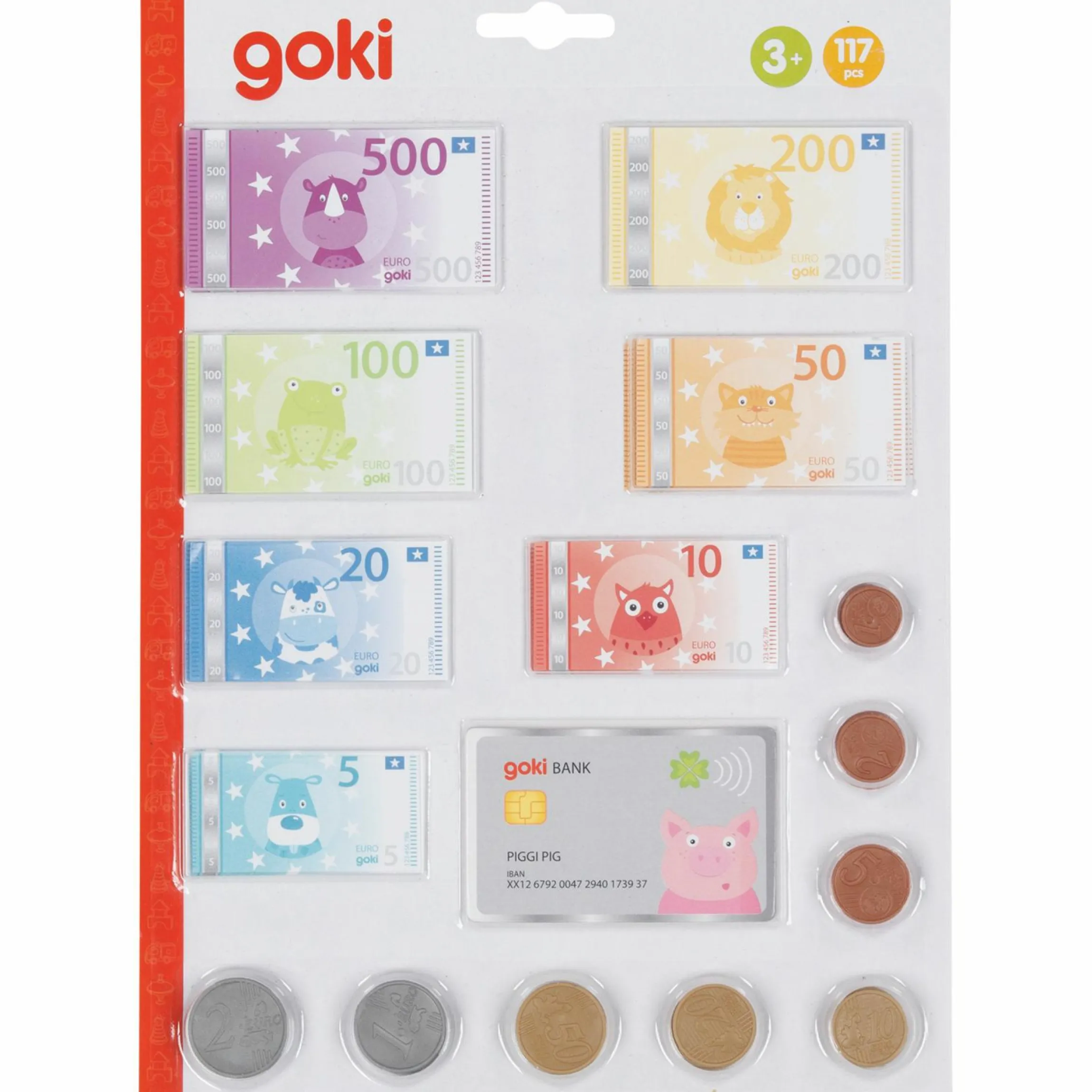 117-tlg. Spielgeld-Set Tierische Taler - inkl. Kreditkarte