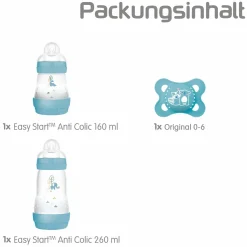 3-tlg. Starter Set S Easy Start Anti-Colic - Blau
