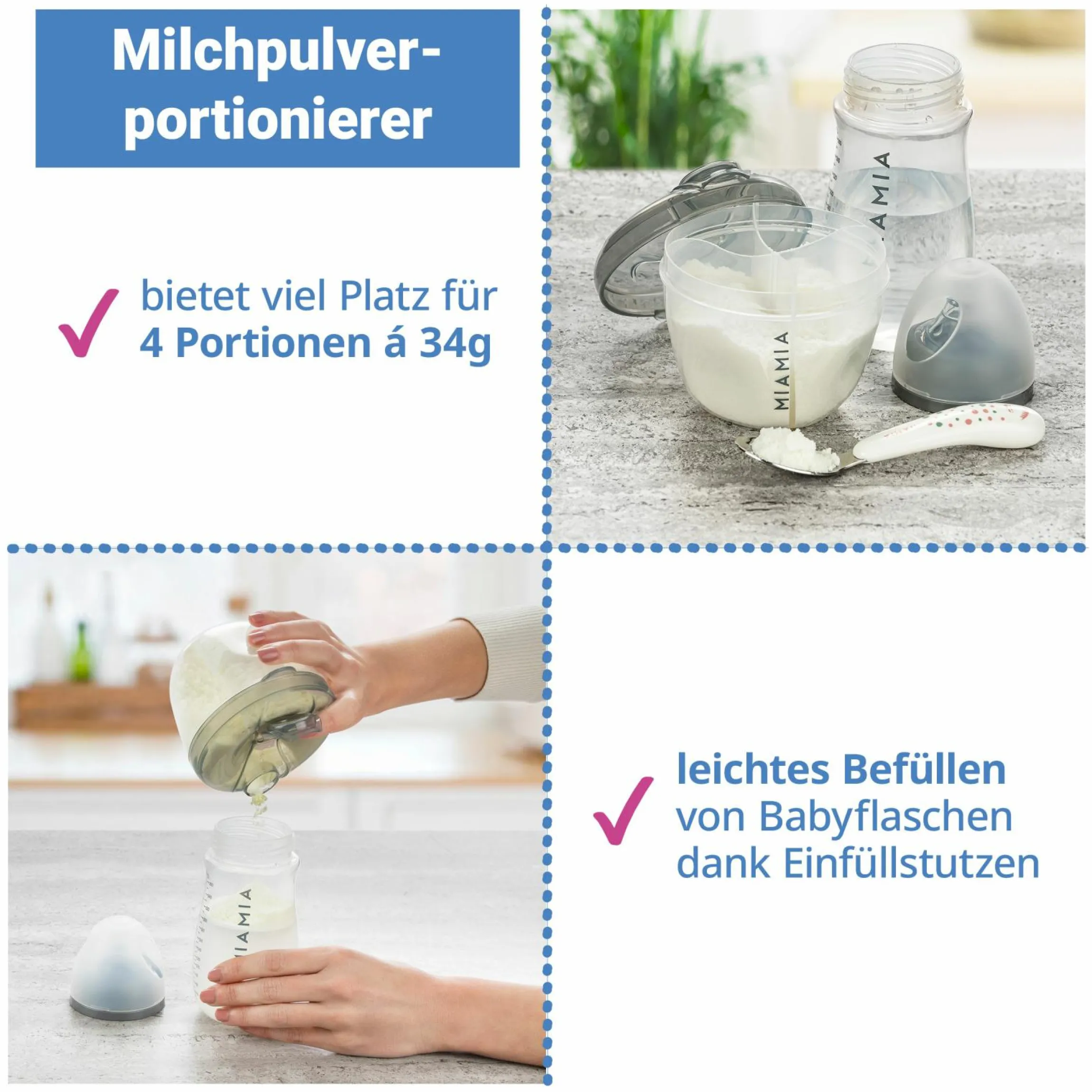 13-tlg. Starter-Set / Flaschen-Set - 6 PP-Flaschen + Trinksauger + Milchpulverportionierer + Flaschenbürste + Abtropfständer