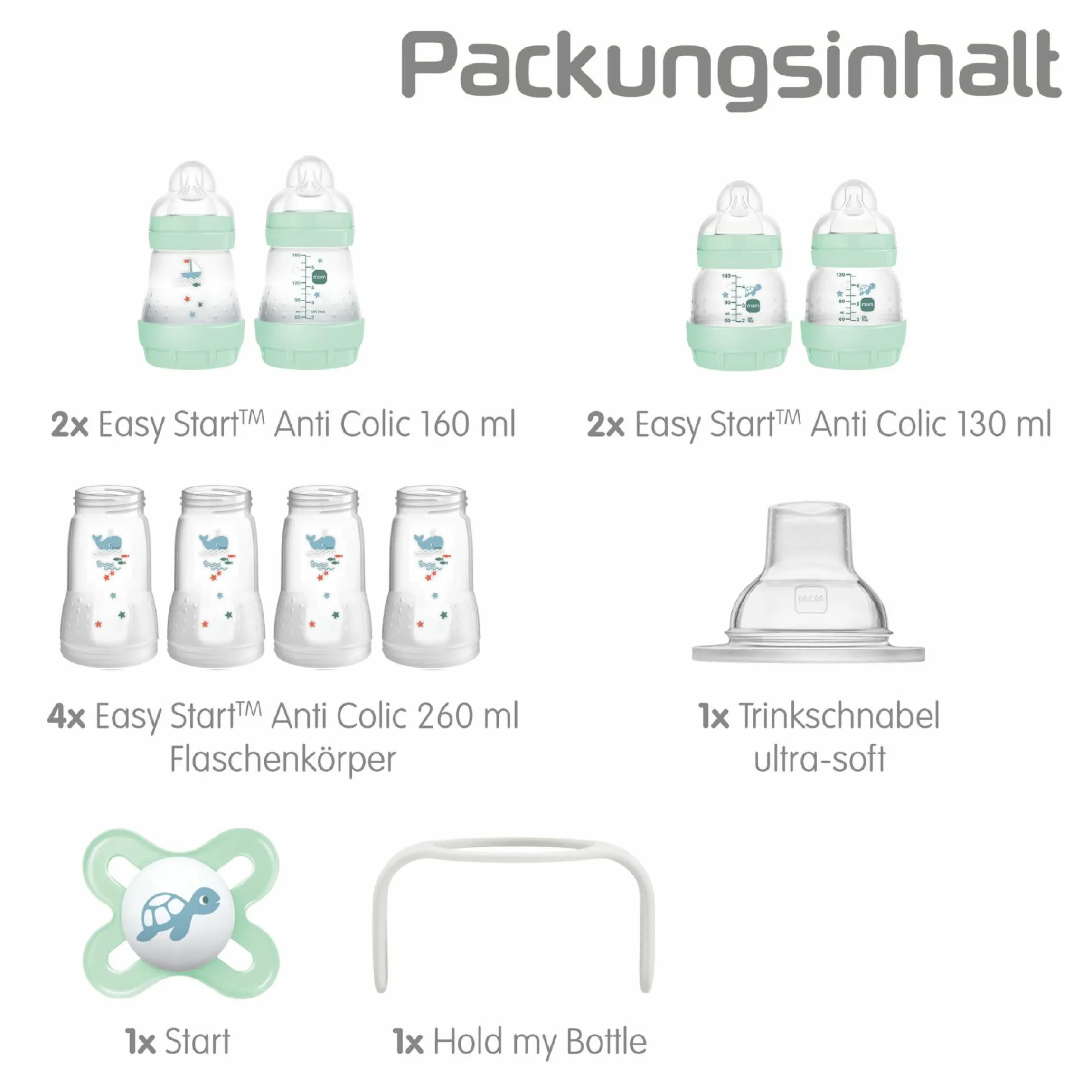 11-tlg. Starter-Set Easy Start Anti-Colic - Mint