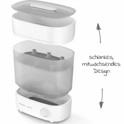 8-tlg. Starter-Set inkl. Dampfsterilisator 2-in-1 + Abtropfständer + 4 PP-Flaschen + Flaschenbürste + Schnuller