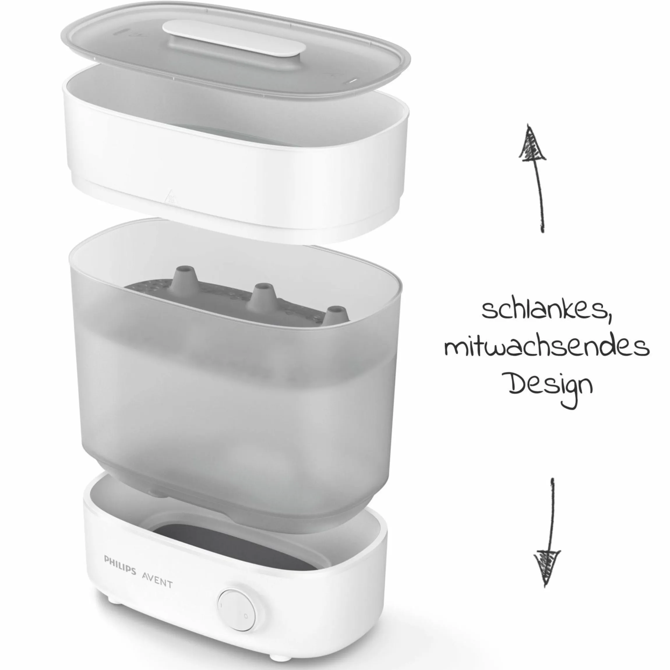 8-tlg. Starter-Set inkl. Dampfsterilisator 2-in-1 + Abtropfständer + 4 PP-Flaschen + Flaschenbürste + Schnuller