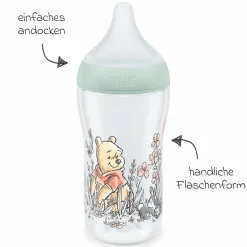 4-tlg. Starter-Set Perfect Match - 3x PP-Flasche (150 ml & 260 ml) + Silikon-Sauger (Gr. S & M) + Schnuller Space - Disney Winnie Pooh