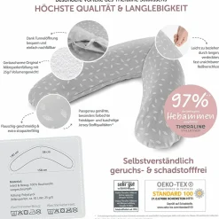4-tlg. Stillkissen Sparset Das Original 190 cm inkl. 2 Bezügen + Mikroperlen-Nachfüllpack 9,5 l - Leaves & Musselin Salbei