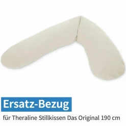 4-tlg. Stillkissen Sparset Das Original 190 cm inkl. 2 Bezügen + Mikroperlen-Nachfüllpack 9,5 l - Leaves & Feinstrick Creme