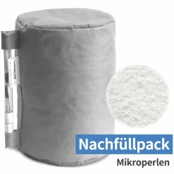 4-tlg. Stillkissen Sparset Das Original 190 cm inkl. 2 Bezügen + Mikroperlen-Nachfüllpack 9,5 l - Leaves & Musselin Sandbeige