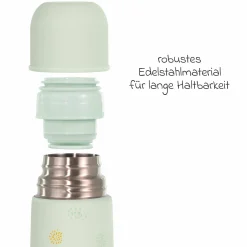 2-tlg. Thermos-Set 500 ml Baby Edelstahl-Isolierflasche Thermy mit Isolietasche Thermibag - zum Füttern für Unterwegs - Mint