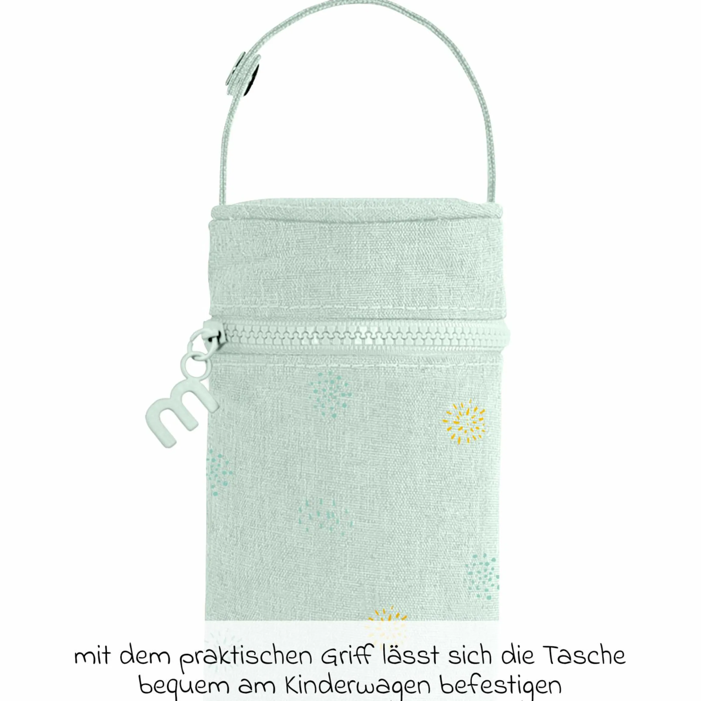2-tlg. Thermos-Set 500 ml Baby Edelstahl-Isolierflasche Thermy mit Isolietasche Thermibag - zum Füttern für Unterwegs - Mint