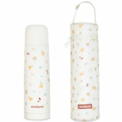 2-tlg. Thermos-Set 500 ml Baby Edelstahl-Isolierflasche Thermy mit Isolietasche Thermibag - zum Füttern für Unterwegs - Valencia
