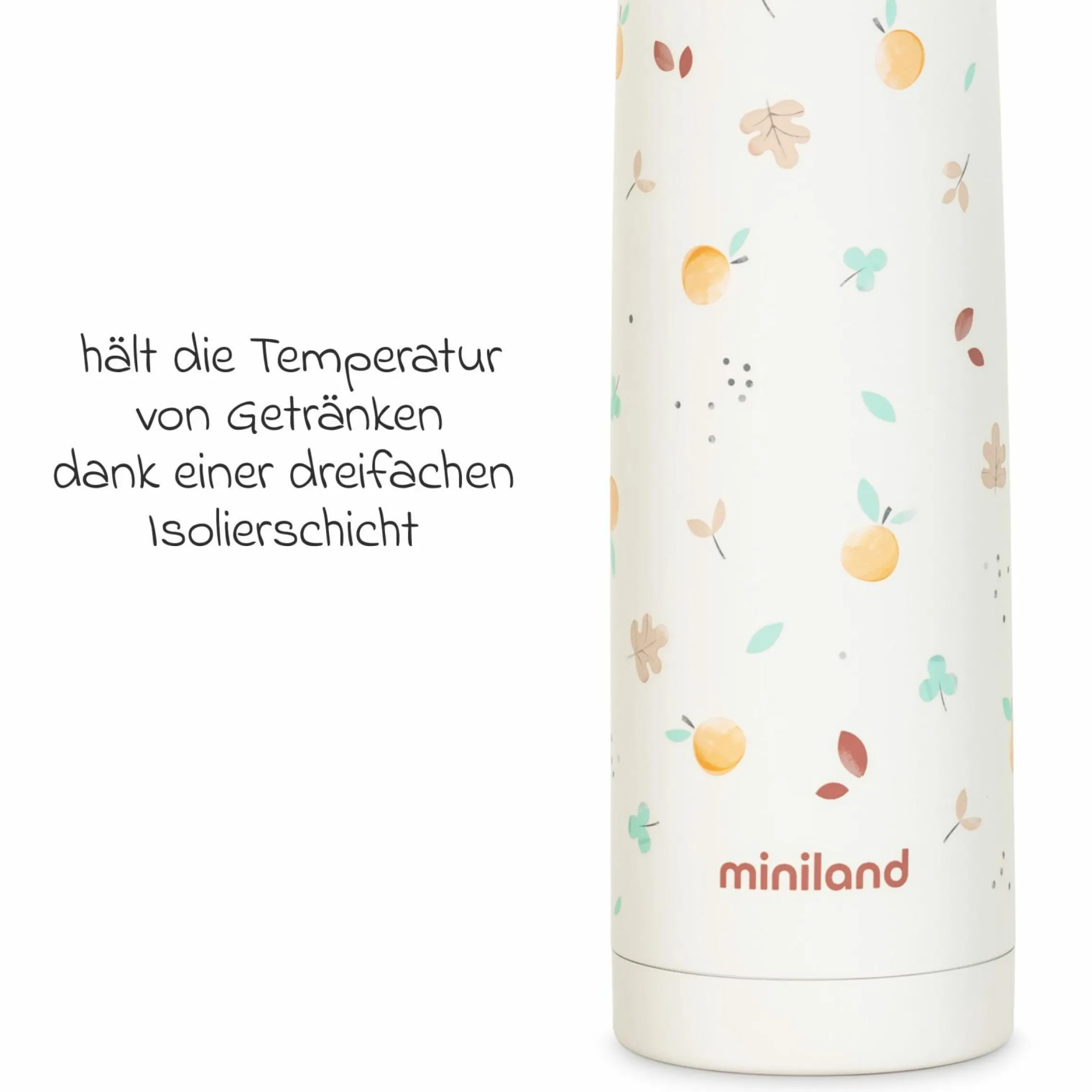 2-tlg. Thermos-Set 500 ml Baby Edelstahl-Isolierflasche Thermy mit Isolietasche Thermibag - zum Füttern für Unterwegs - Valencia