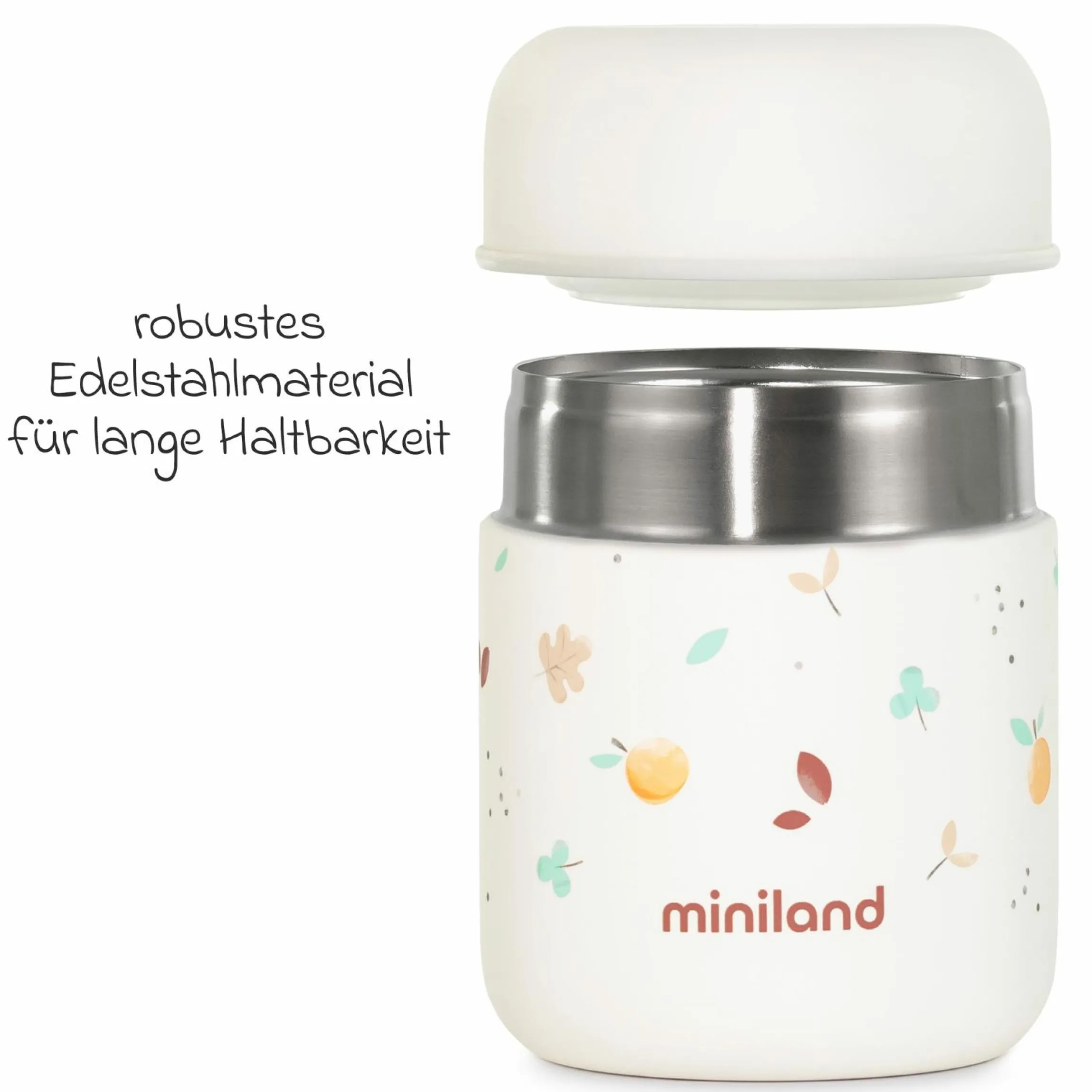 5-tlg. Thermos-Set 280 ml Baby Edelstahl-Isolierbehälter Food Thermy Mini mit Besteck - zum Füttern für Unterwegs - Valencia
