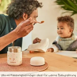 5-tlg. Thermos-Set 280 ml Baby Edelstahl-Isolierbehälter Food Thermy Mini mit Besteck - zum Füttern für Unterwegs - Valencia