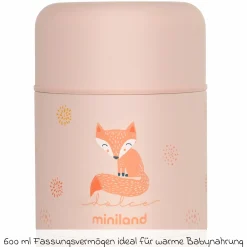 6-tlg. Thermos-Set 600 ml Baby Edelstahl-Isolierbehälter Food Thermy mit Besteck & Isoliertasche - zum Füttern für Unterwegs - Candy