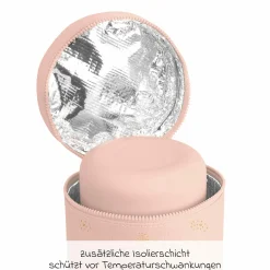 6-tlg. Thermos-Set 600 ml Baby Edelstahl-Isolierbehälter Food Thermy mit Besteck & Isoliertasche - zum Füttern für Unterwegs - Candy
