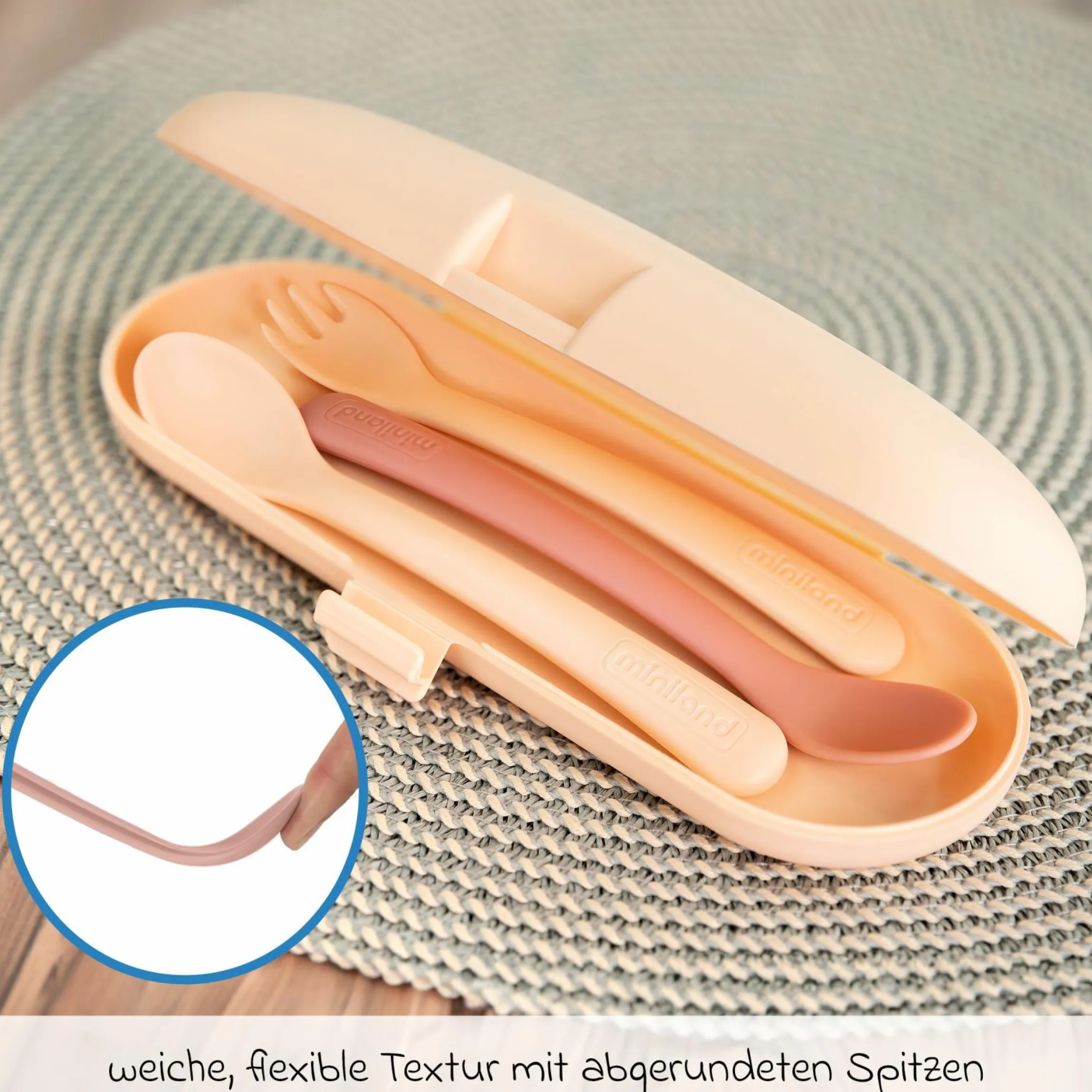 5-tlg. Thermos-Set 600 ml Baby Edelstahl-Isolierbehälter Food Thermy mit Besteck - zum Füttern für Unterwegs - Valencia