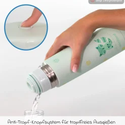 2-tlg. Thermos-Set 500 ml Baby Edelstahl-Isolierflasche Thermy mit Isolietasche Thermibag - zum Füttern für Unterwegs - Candy