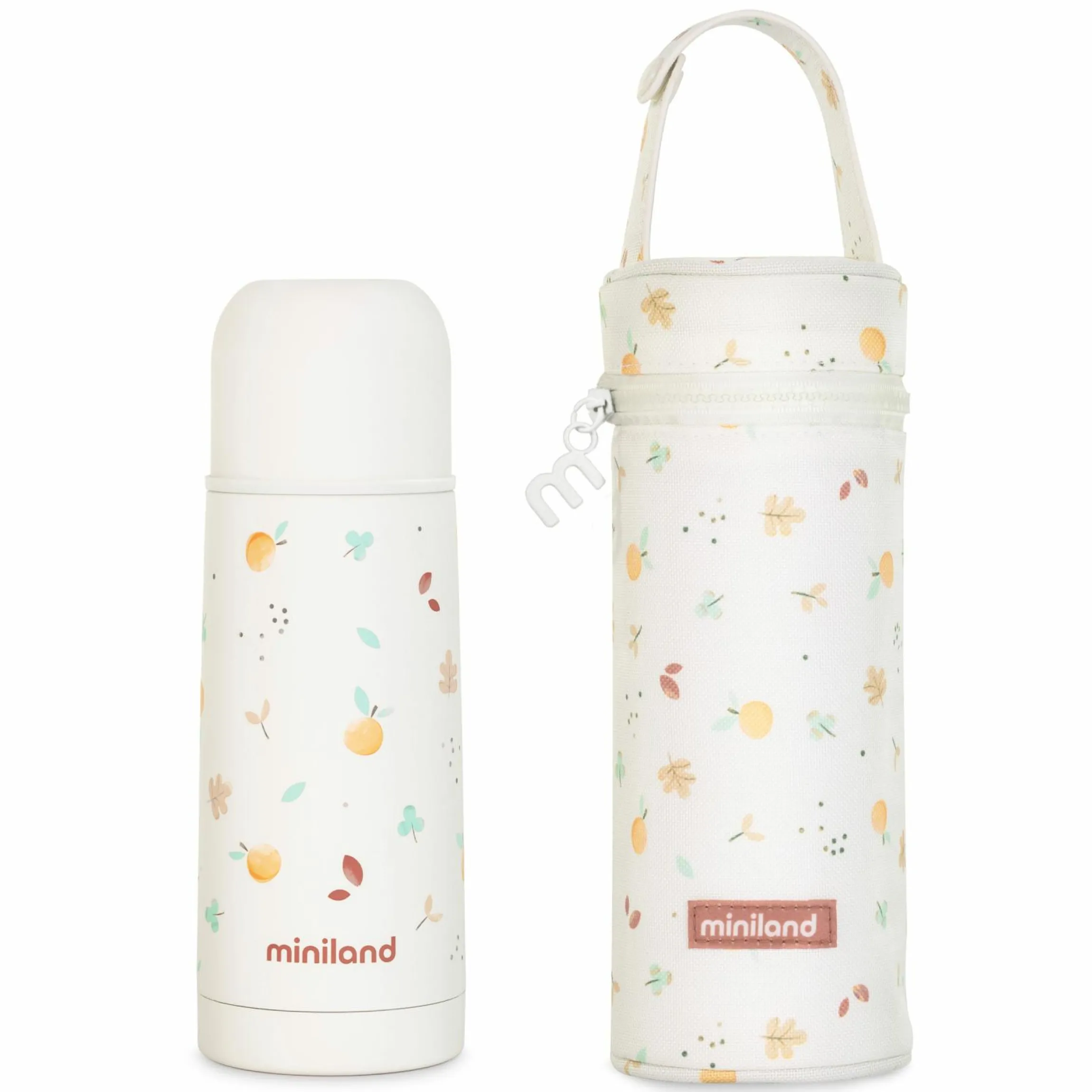 2-tlg. Thermos-Set 350 ml Baby Edelstahl-Isolierflasche Thermy mit Isolietasche Thermibag - zum Füttern für Unterwegs - Valencia