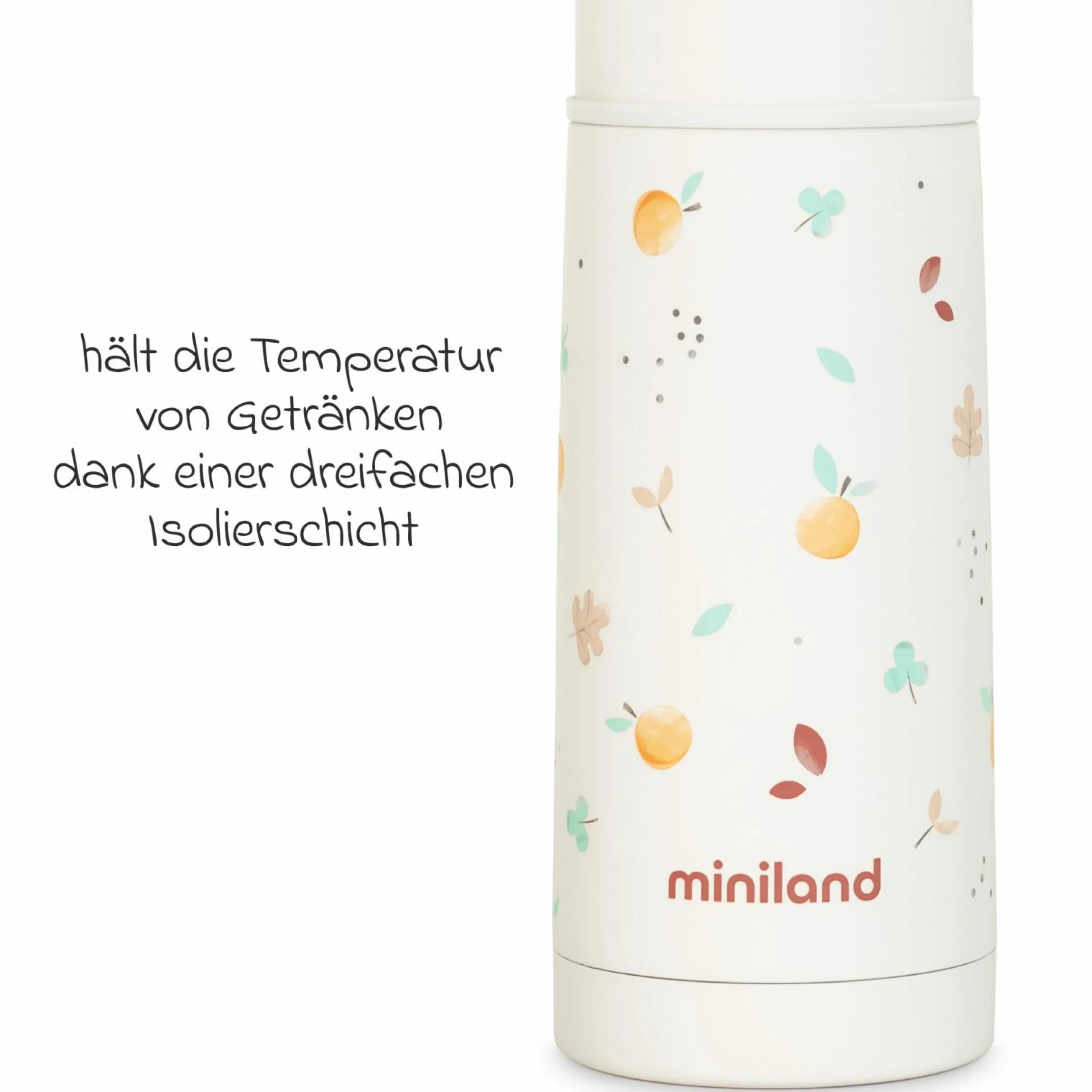 2-tlg. Thermos-Set 350 ml Baby Edelstahl-Isolierflasche Thermy mit Isolietasche Thermibag - zum Füttern für Unterwegs - Valencia