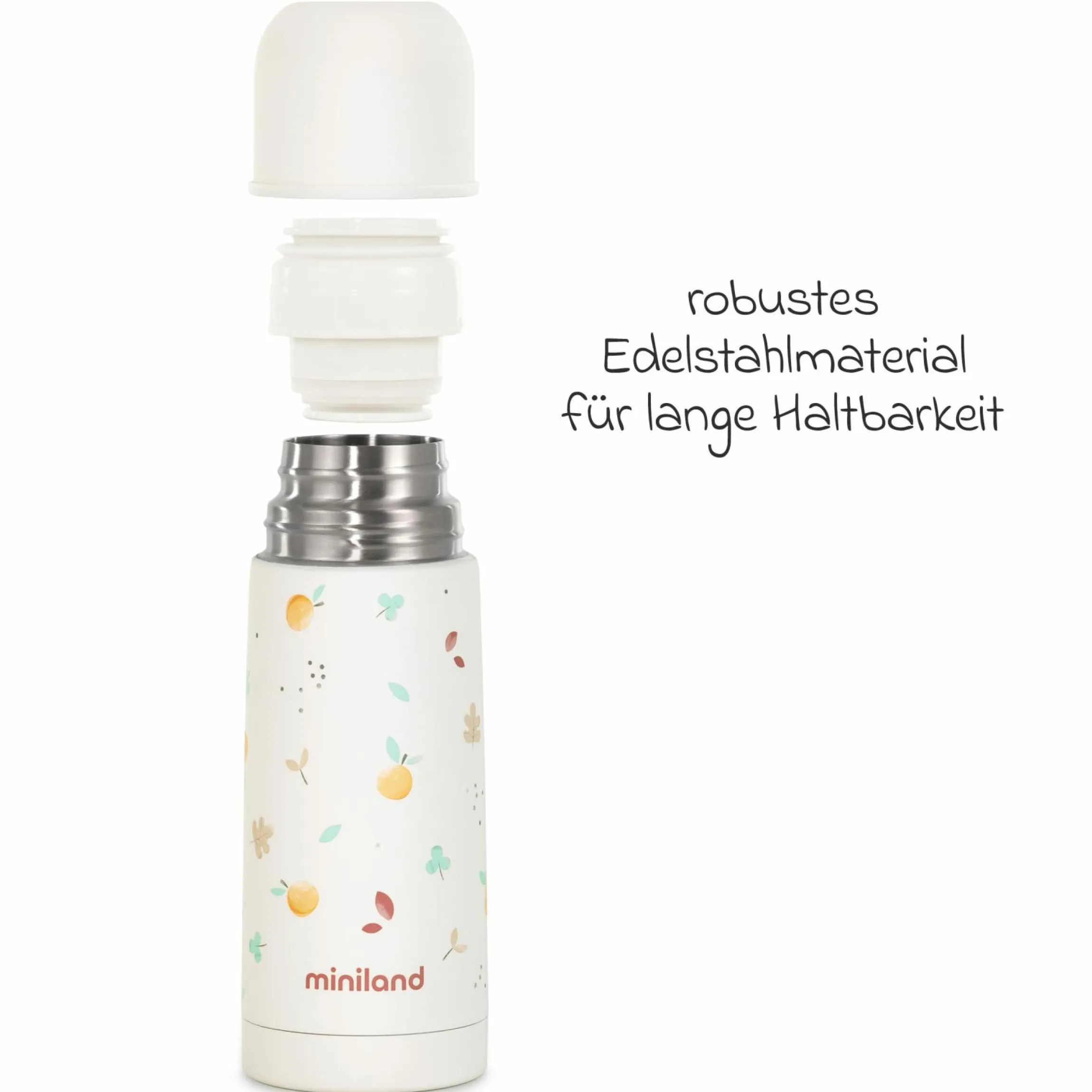 2-tlg. Thermos-Set 350 ml Baby Edelstahl-Isolierflasche Thermy mit Isolietasche Thermibag - zum Füttern für Unterwegs - Valencia