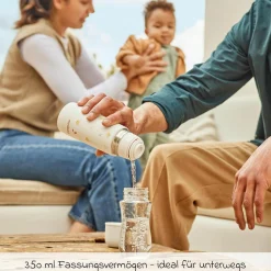 2-tlg. Thermos-Set 350 ml Baby Edelstahl-Isolierflasche Thermy mit Isolietasche Thermibag - zum Füttern für Unterwegs - Valencia