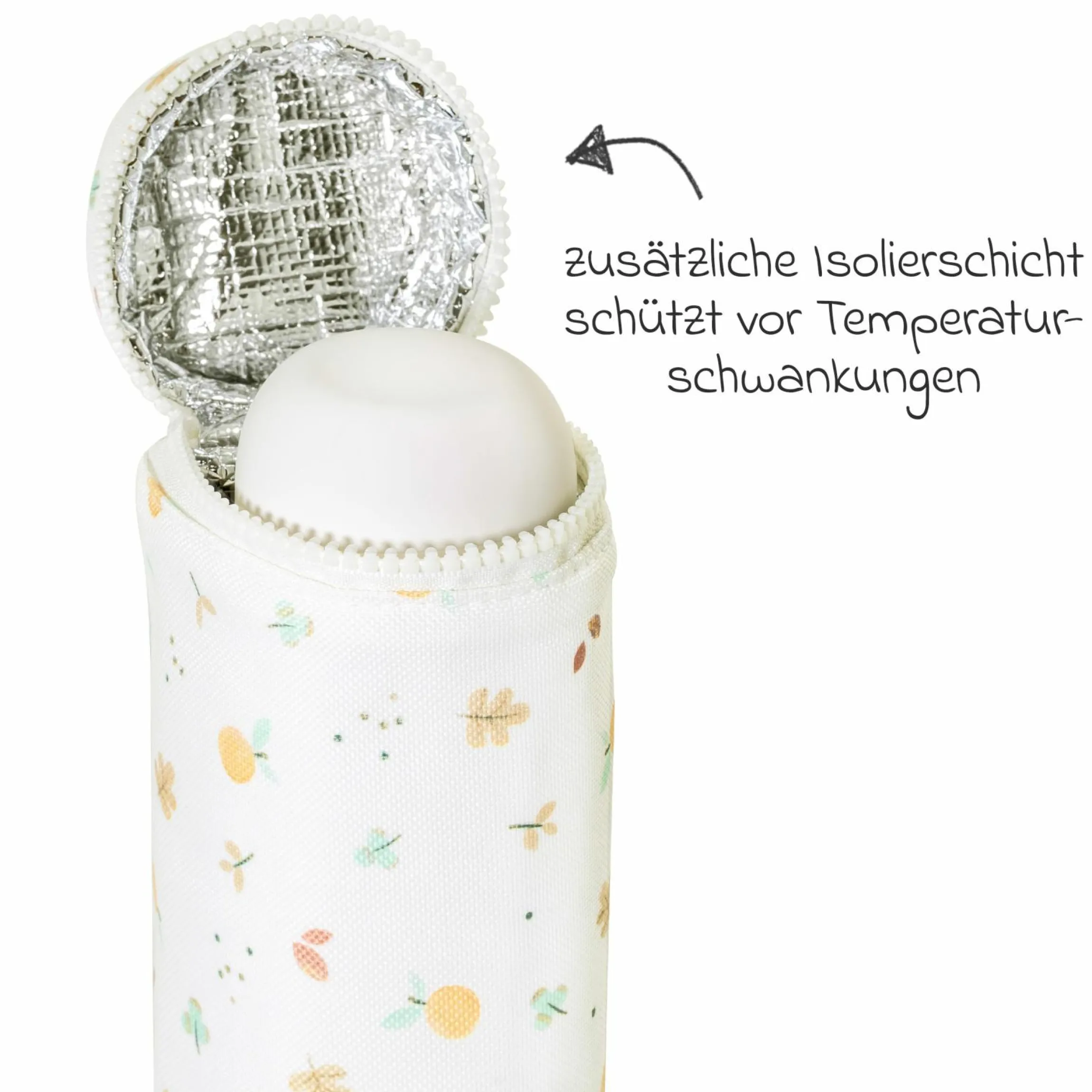 2-tlg. Thermos-Set 350 ml Baby Edelstahl-Isolierflasche Thermy mit Isolietasche Thermibag - zum Füttern für Unterwegs - Valencia