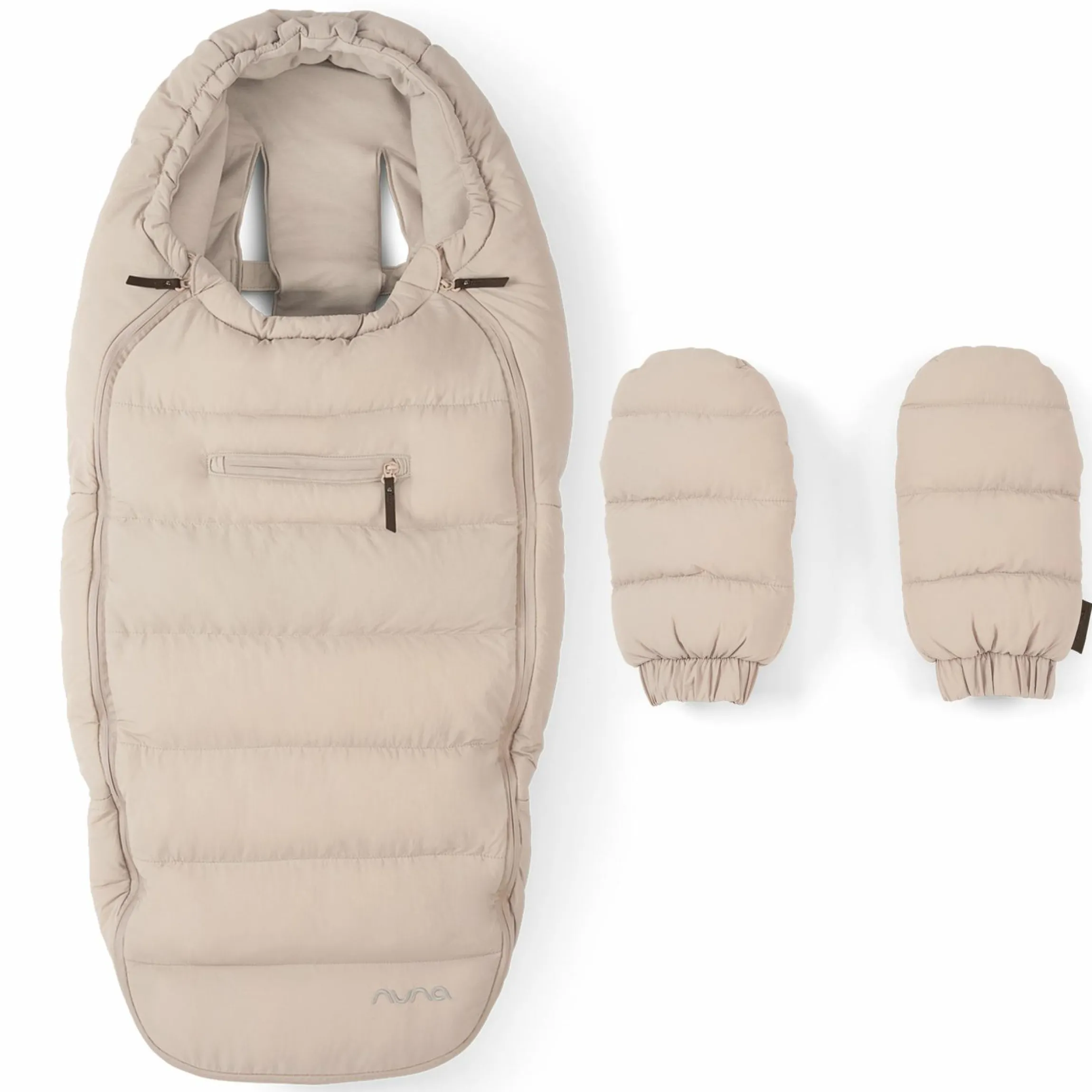 2-tlg. Winter-Kinderwagen-Set mit Fußsack und Handschuhe - Biscotti