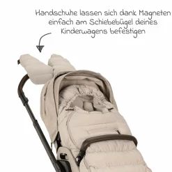 2-tlg. Winter-Kinderwagen-Set mit Fußsack und Handschuhe - Biscotti