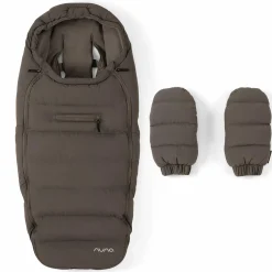 2-tlg. Winter-Kinderwagen-Set mit Fußsack und Handschuhe - Thunder