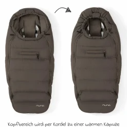 2-tlg. Winter-Kinderwagen-Set mit Fußsack und Handschuhe - Thunder