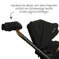 2-tlg. Winter-Kinderwagen-Set mit Fußsack & Handschuhe - Caviar - Kollektion 2025