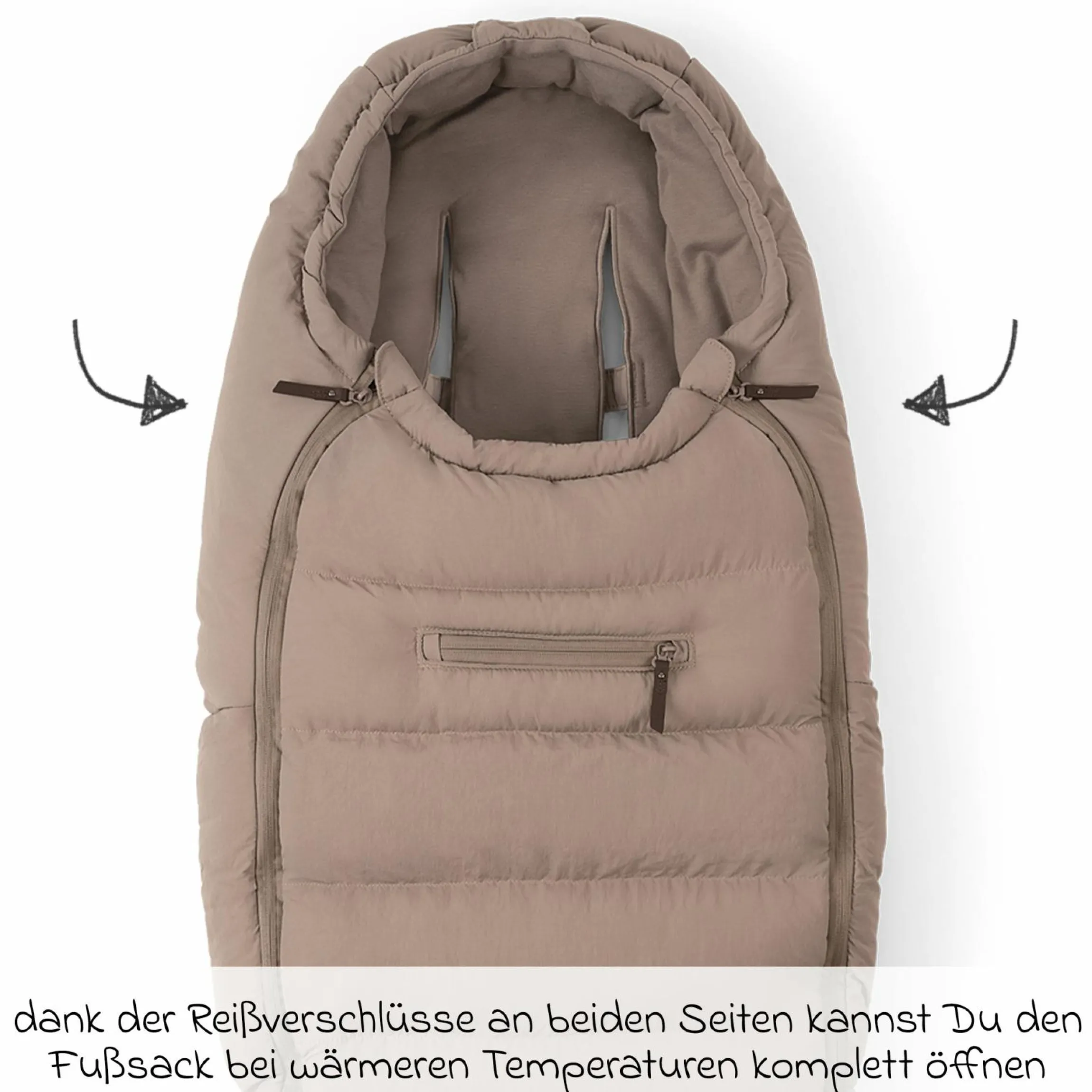 2-tlg. Winter-Kinderwagen-Set mit Fußsack und Handschuhe - Cedar