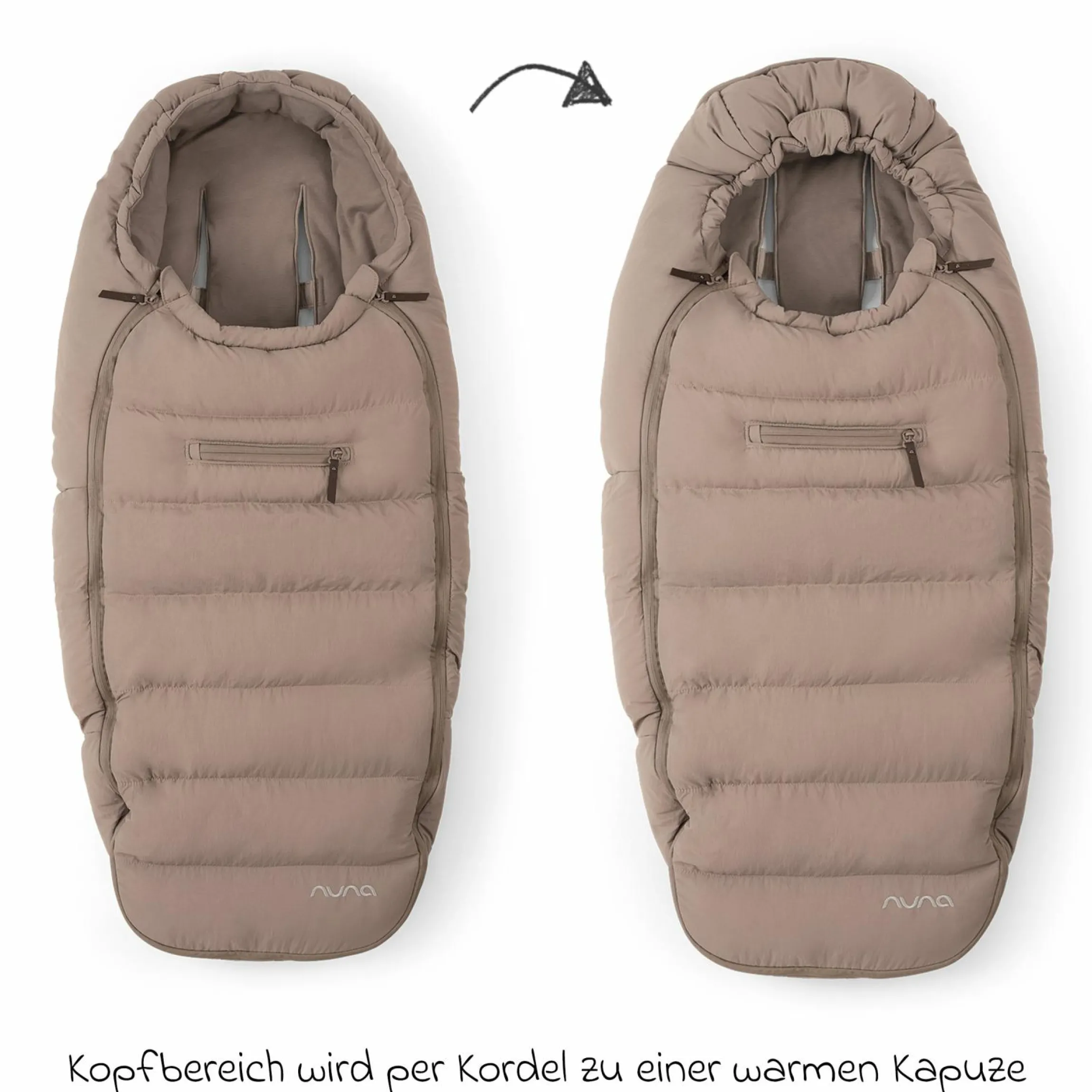 2-tlg. Winter-Kinderwagen-Set mit Fußsack und Handschuhe - Cedar