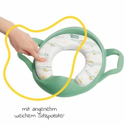 Toilettensitz Soft mit Griffen - Grün