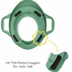 Toilettensitz Soft mit Griffen - Grün