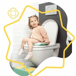 Toilettensitz Soft mit Griffen - Grün