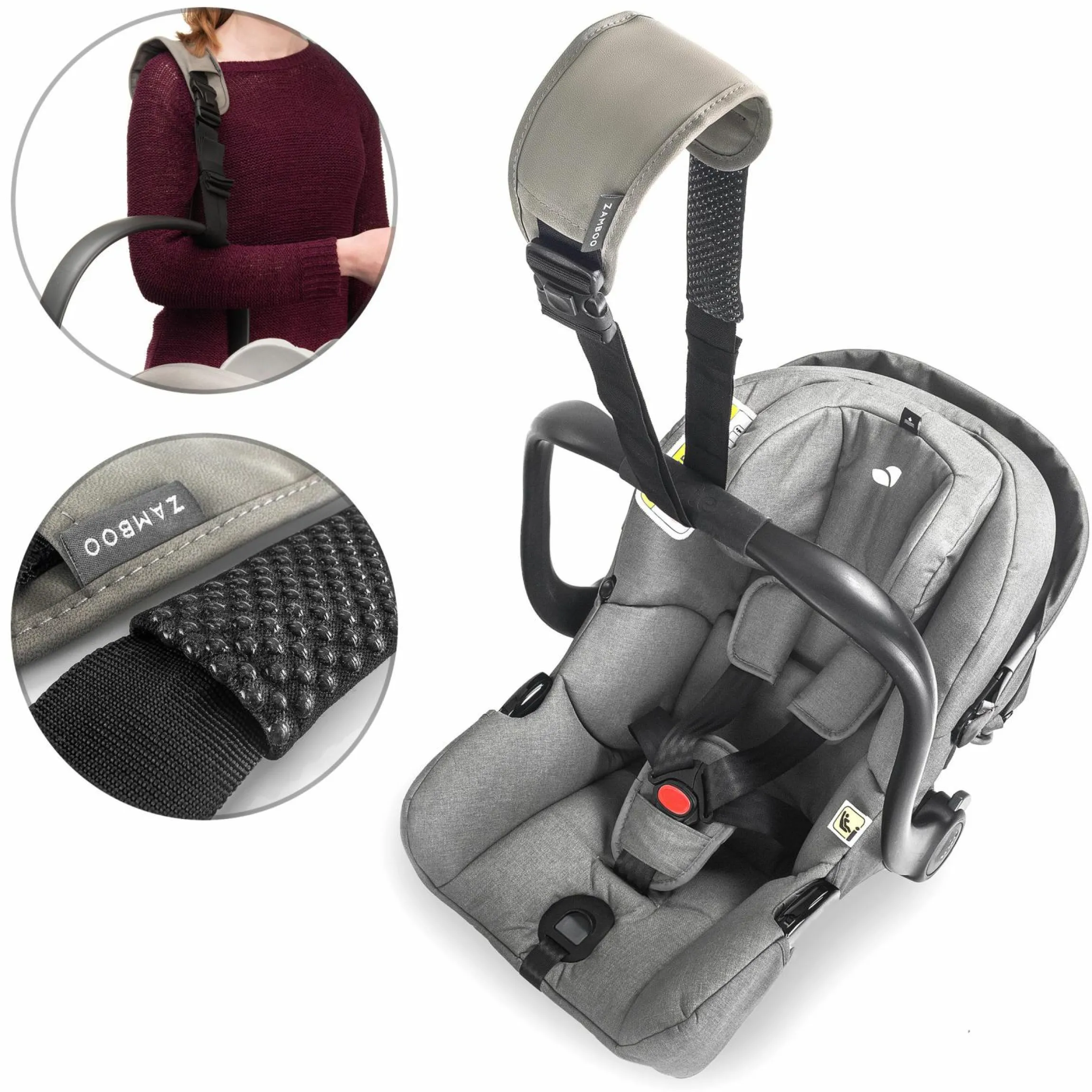 Tragegurt für Babyschale - Grau