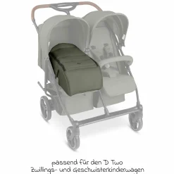 Tragetasche für Neugeborene - passend für Geschwisterwagen D Two - Pure - Wheat