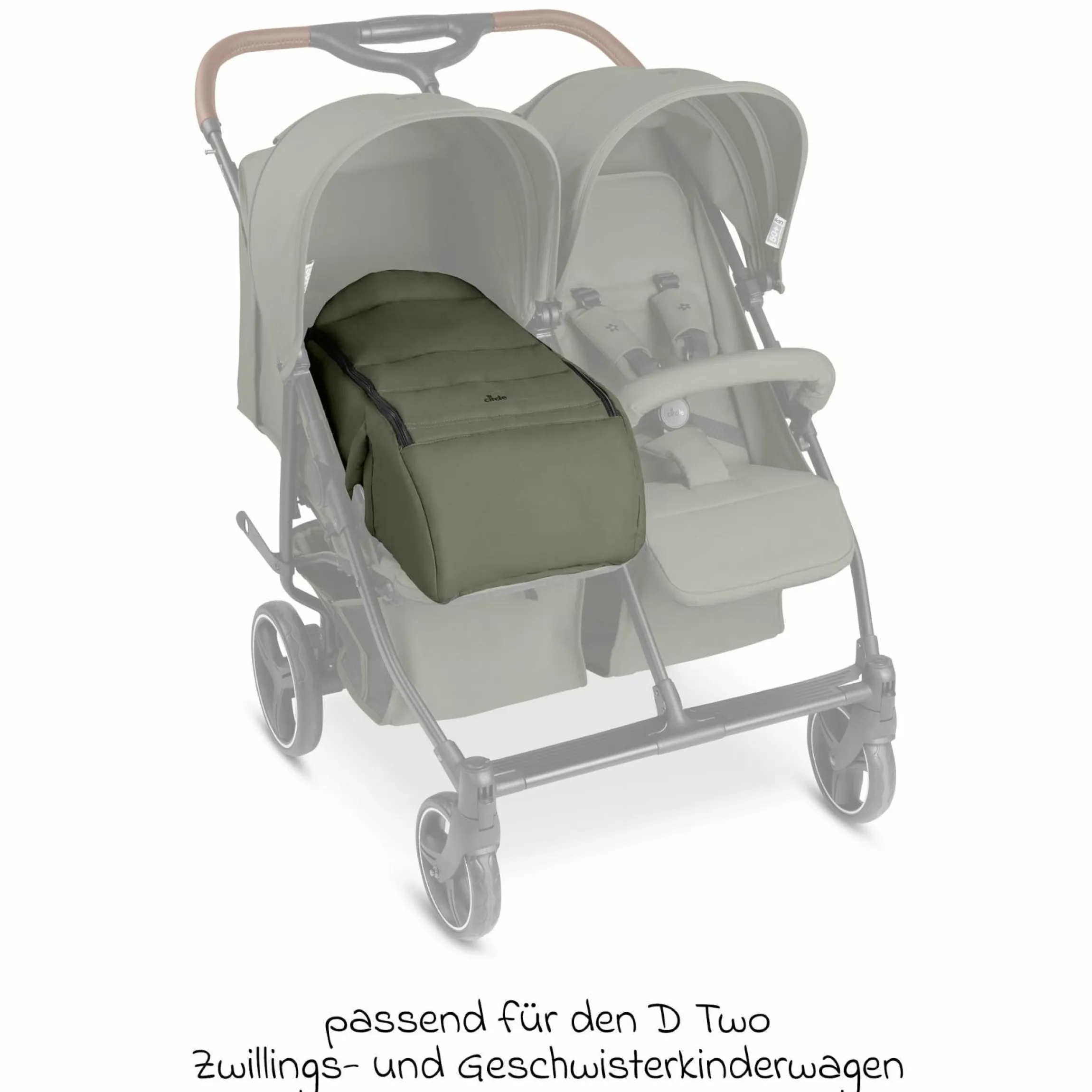 Tragetasche für Neugeborene - passend für Geschwisterwagen D Two - Pure - Wheat