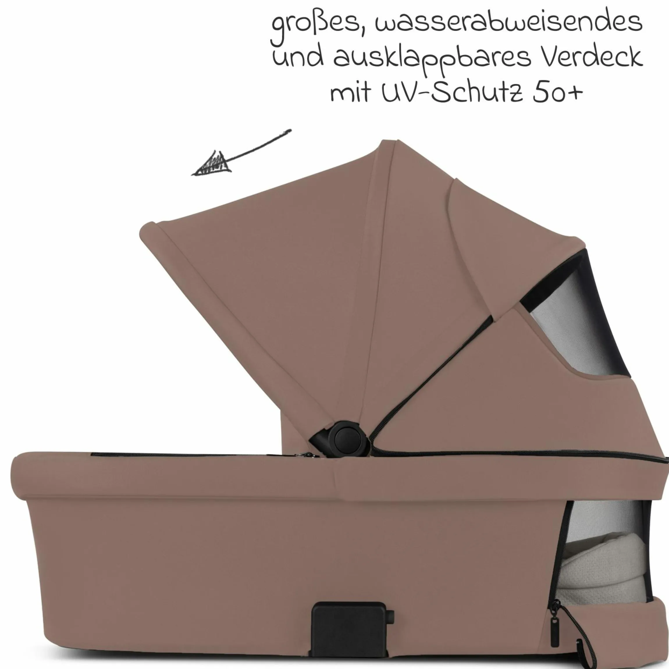 Tragewanne für Neugeborene - passend für Zoom, Samba und Salsa Run - Dark Beige